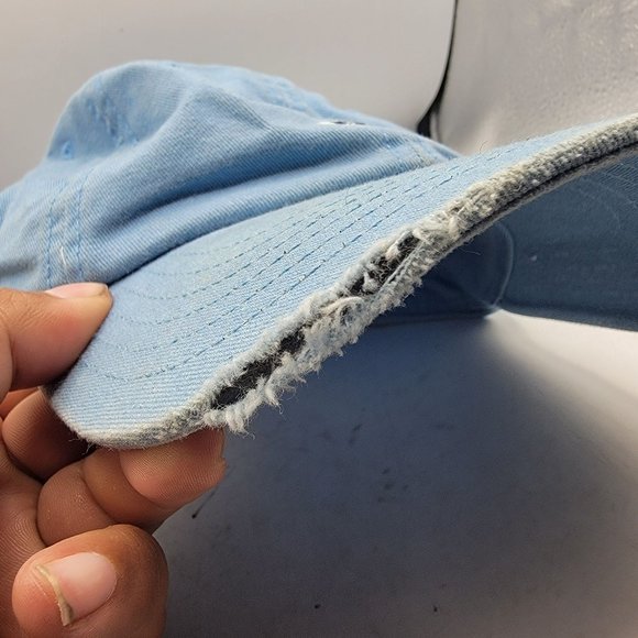 Vineyard Vines Hat Blue Logo Whale Adjustable Baseball Adults Cap Distressed - Picture 9 of 9